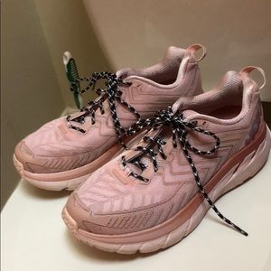 Outdoor Voices pink Hoka One One sneakers